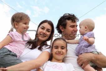 Happy young family 