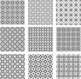 Set of stylish seamless geometrical backgrounds pattern