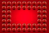Red tomatoes in mosaic