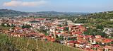 Panoramic view on Alba, Italy.