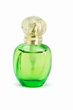 Green bottle of perfume