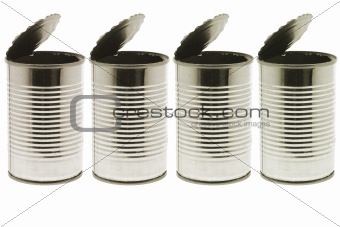Empty tin cans 