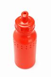 Red plastic water container