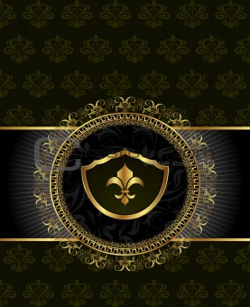 cute background with heraldic element