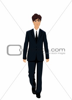 businessman in suit isolated
