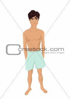 sexy guy isolated