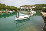 boats at bay of Menorca 