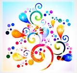 abstract rainbow colorful floral background