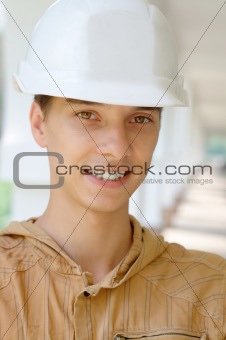 Smiling young worker