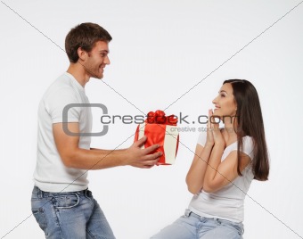 Couple celebrating a special date 
