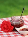 Jar of the rose jam
