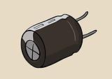 Vector hand drawn capacitor element