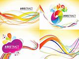 abstract colorful multiple background set
