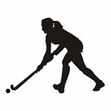 Field Hockey player silhouette