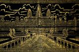 painted image of angkor wat in cambodia