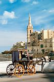 horsedrawn cart in valetta malta