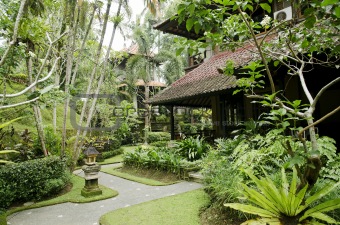 tropical gardens in bali indonesia