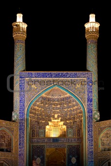 mosque at night esfahan iran