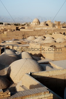 rooftops of yazd iran