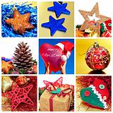 Christmas items collage