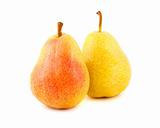 Pears on white background 