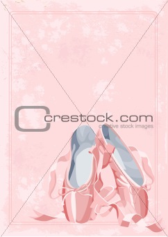 Ballet slippers background