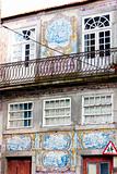 house with azulejos (tiles), Porto, Portugal