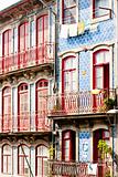 house with azulejos (tiles), Porto, Portugal
