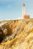 lighthouse at Sao Pedro de Moel, Estremadura, Portugal