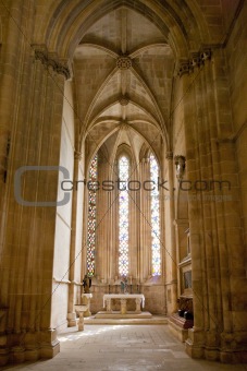 interior of Santa Maria da Vitoria Monastery, Batalha, Estremadura, Portugal