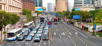 Traffic jam in Shanghai