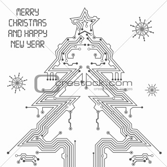 Christmas Tree from circuit board