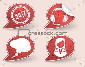 Collect Sticker with business woman and consultant icon