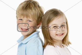 Brother And Sister Smiling