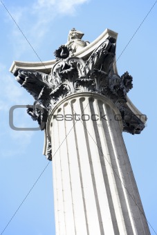 Nelson's Column In Trafalgar Square, London, England