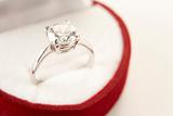 Diamond Engagement In Heart Shaped Ring Box
