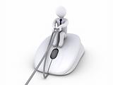 Businessman on mouse