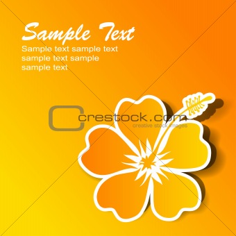 Abstract hibiscus background, vector