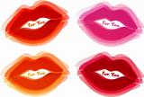 Abstract lips background, vector