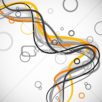 Vector lines and circles abstract background