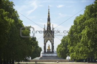 Tourists In Front Of Albert Memorial, London, England
