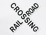 Rail Road Crossing Road Sign