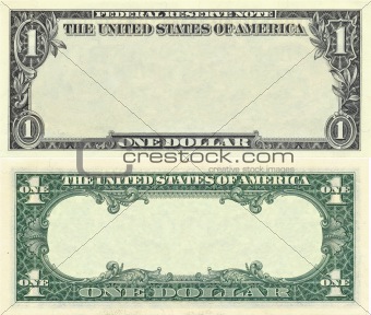 Clear 1 dollar banknote pattern 