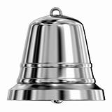 Shiny metal bell,frontal view
