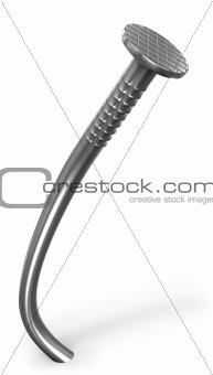 Bent nail isolated