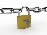 3d chain padlock key 