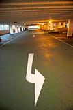 Directional Arrow In A Carpark Building