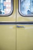 yellow retro handle bus door