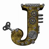 steampunk letter j