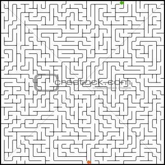 Vector illustration of perfect maze 